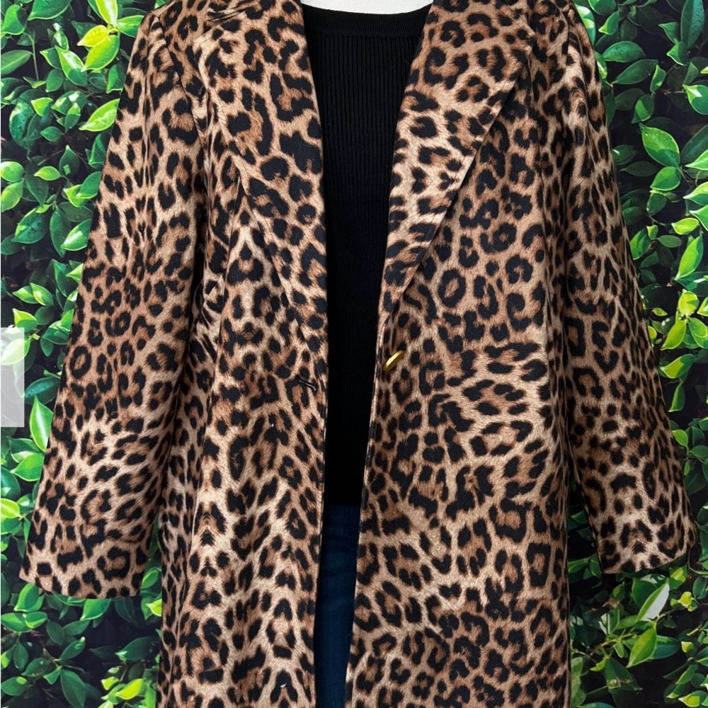 Leopard Print Long Coat